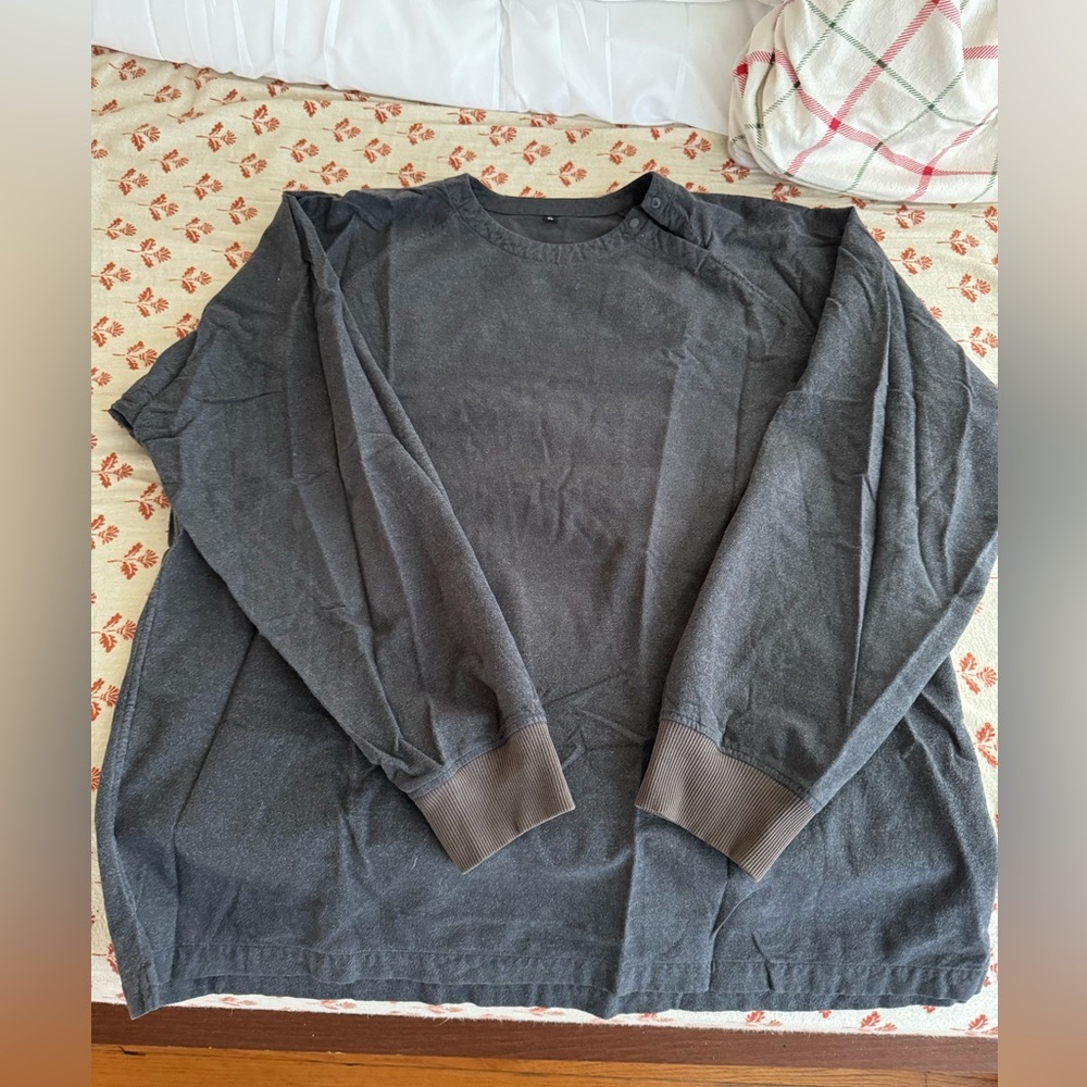 Muji mandarin collar shirt in gray